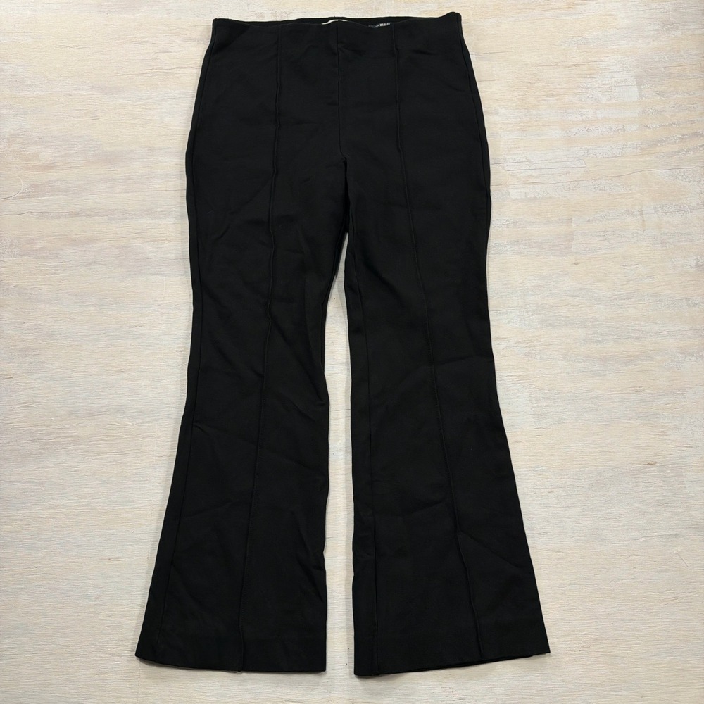 Maeve Pants The Margot Medium Pintuck Seam Kick Flare Black Womens